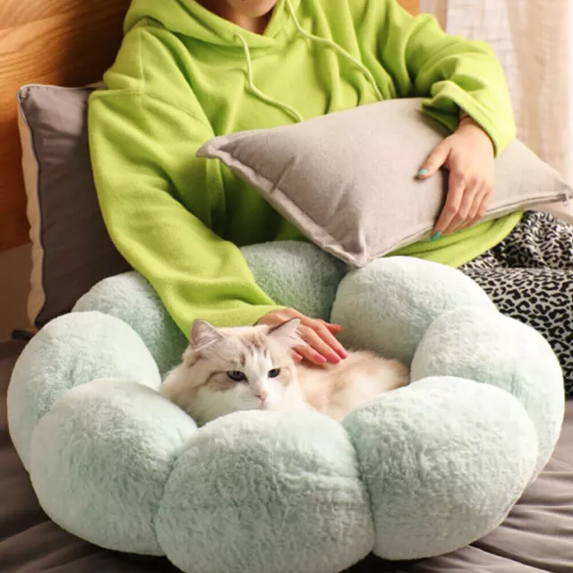 Soft Fluffy Comfy Calming Donut Dog Cat Beds Warm Bed Pet Round Plush Puppy Beds