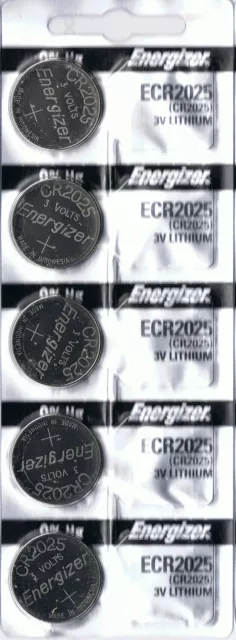 5 New ENERGIZER CR2025  CR 2025 Lithium 3v Coin Battery Australia Stock