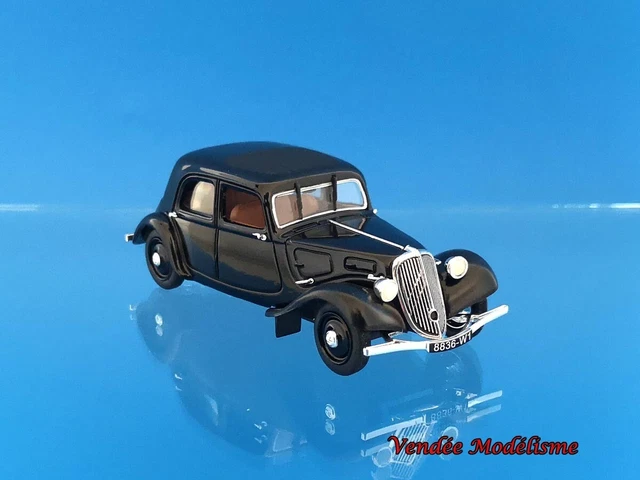 Norev 1/18 – Citroën Traction Cabriolet 1938 Bleue, Mini Neuve