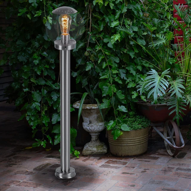 GILDE Scultura Da Giardino "Balls" - Spina Decorative In Acciaio Inox E Metallo - Altezza 123 Cm - Argento E Nero