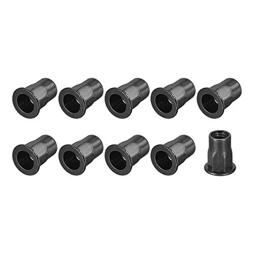 Rivet Nuts m6 50pcs Carbon Steel Half Hex Threaded Insert Nuts For Furniture M