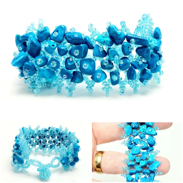 Turquoise Blue Sead Bead Handcrafted Bracelet