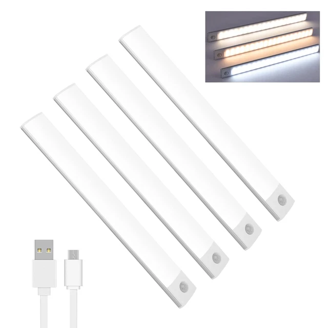MOTION SENSOR LIGHTS Indoor (20cm) 40 LED Under Cabinet Lights 6000K ...