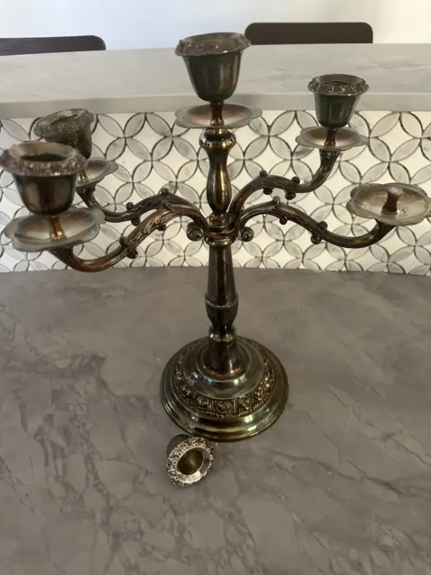 Silver Candle Stick Holder