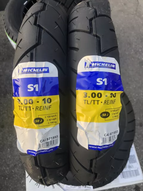 OFFERTA Coppia GOMME 3.00-10 50J Michelin S1 per VESPA dot 22/23