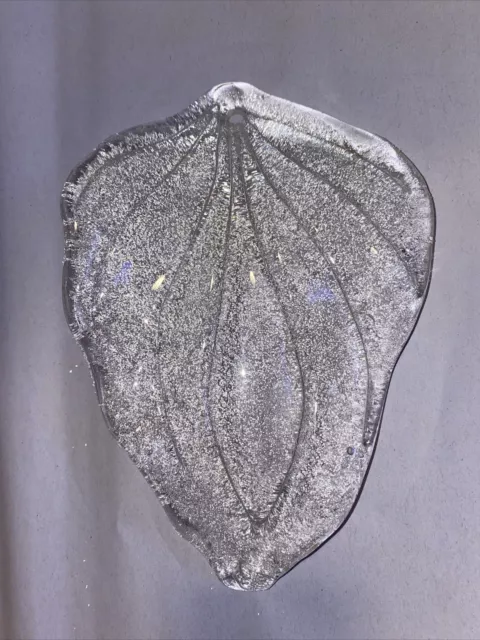 9" Murano Chandelier Italian Palm Leaf Sugared Frosted  Replacement Glass