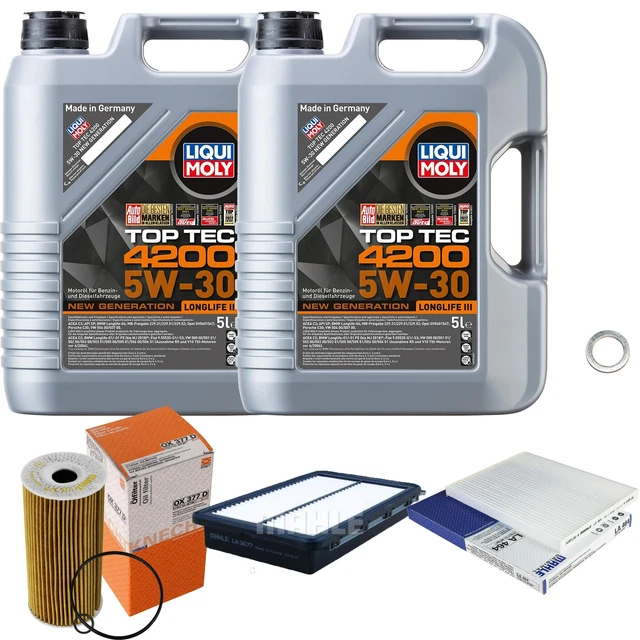 Oil Change Kit – Liqui Moly Top Tech 4605 5W-30 Full Synthetic + MAHLE Oil Filter – With Gasket
