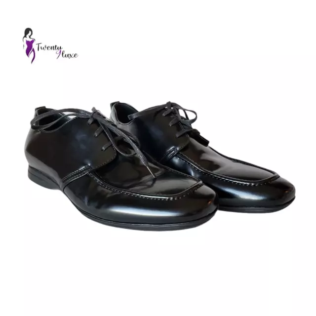 SAKS FIFTH AVENUE Micah Men's Black Leather Shoes Size 9.5 $49.00 ...