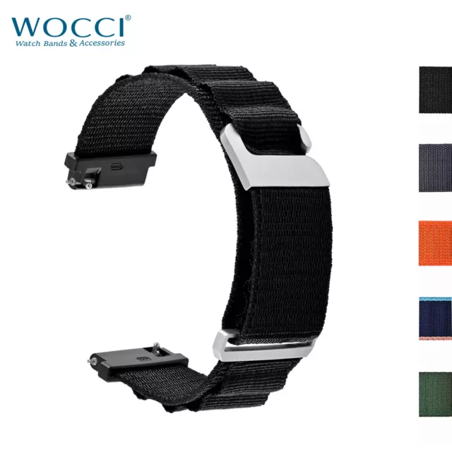 WOCCI Alpine Nylon Watch Straps 18mm 20mm 22mm Woven Replacement Quick Release