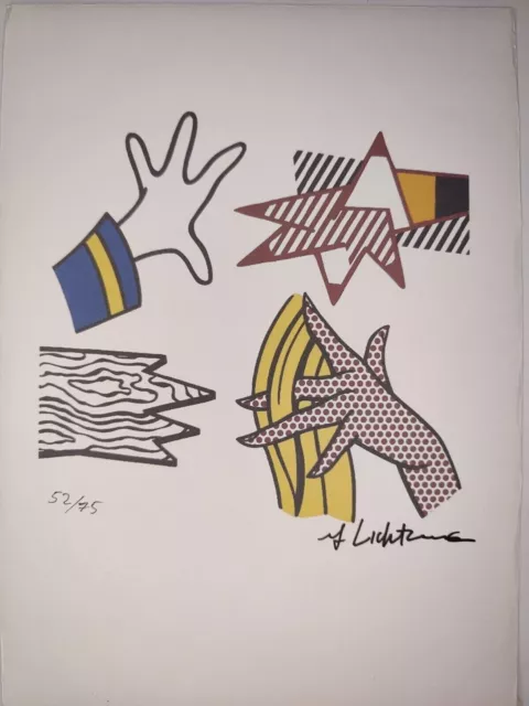 COA Roy Lichtenstein Painting Print Poster Wall Art Signed & Numbered
