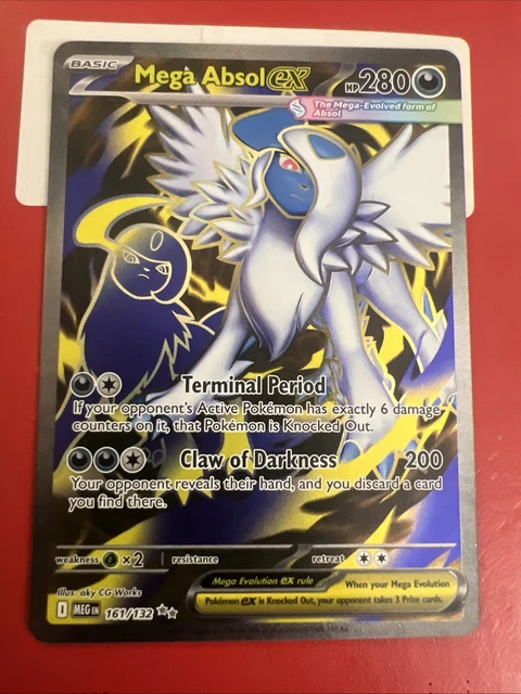 Mega Evolved Absol POKÉMON TCG MEGA Evolution Mega Absol EX 161/132 Full Art £5.76 ...