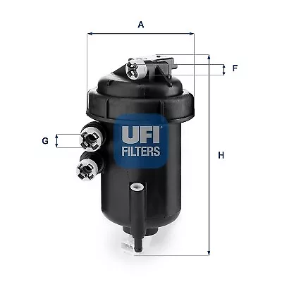 Filtre à carburant UFI 55.127.00 pour CITROËN FIAT PEUGEOT