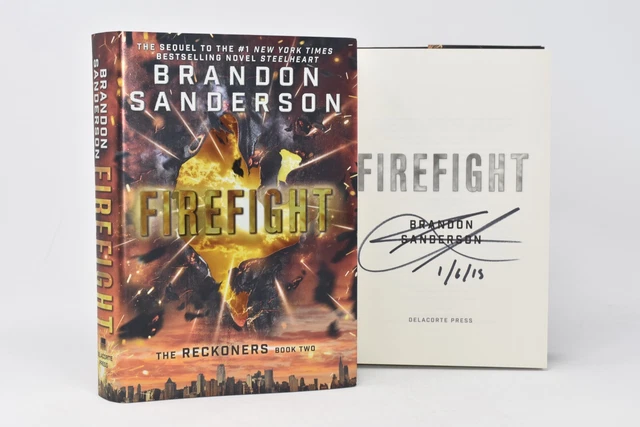 ✎✎SIGNED 1/1✎✎ Firefight by Brandon Sanderson (The Reckoners) hb NEW
