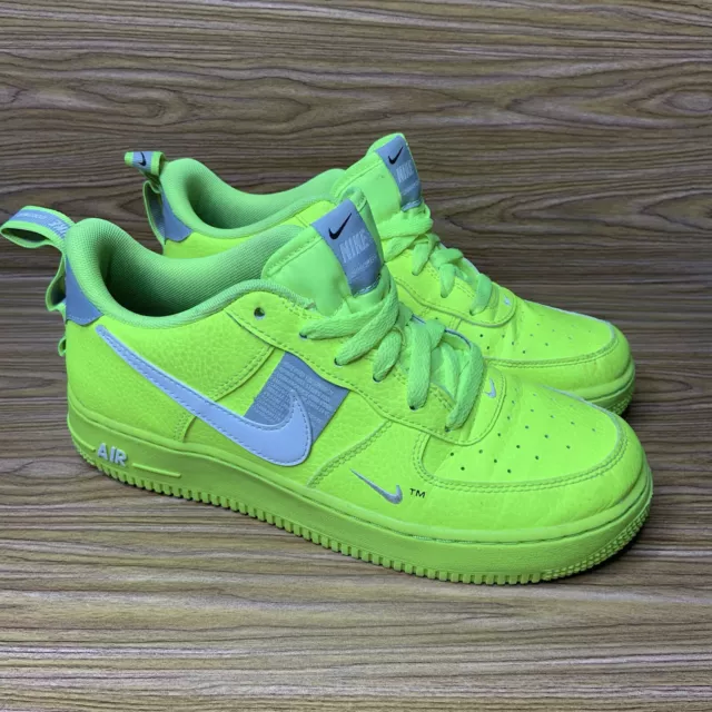 NIKE AIR FORCE 1 LV8 Utility GS Volt Shoes AR1708 700 Girls Boys