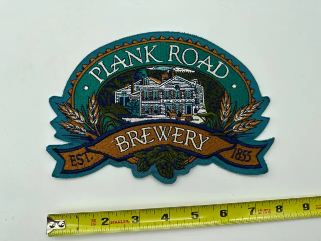Plank Road Brewery Beer Drinks Patch 8" x 6" Est 1855 Jacket Patch