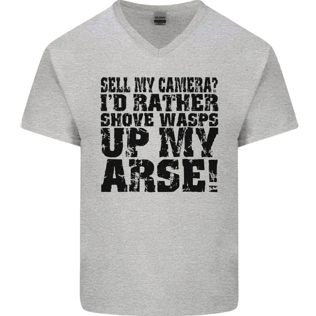 Sell My Camera? Photographer Photography Mens V-Neck Cotton T-Shirt