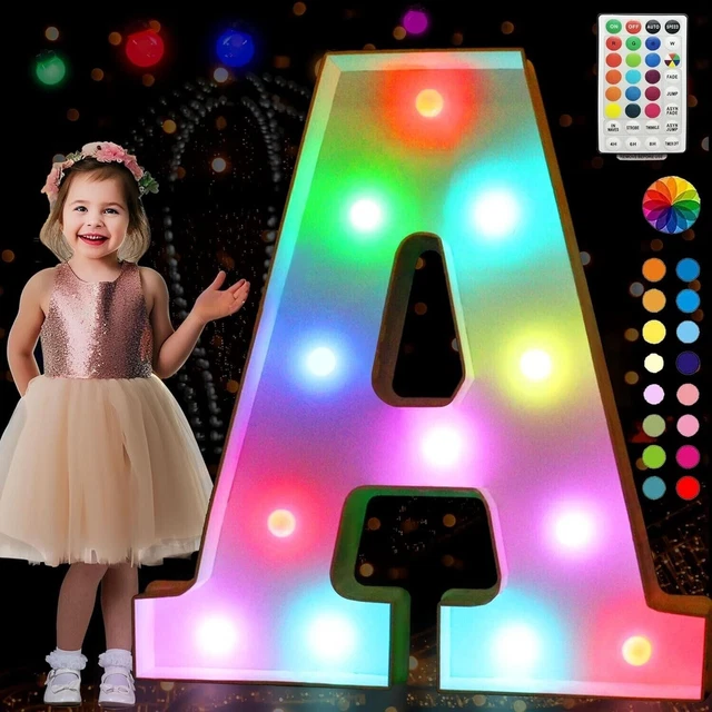 3FT MARQUEE LIGHT Up Letters, Color Changing LED Lighted Mosaic Letters