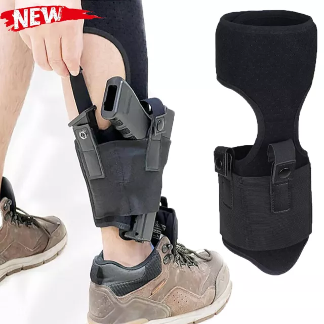 Concealed Carry Ankle Holster Tactical Pistol Leg Gun Pouch with Magazine Holder