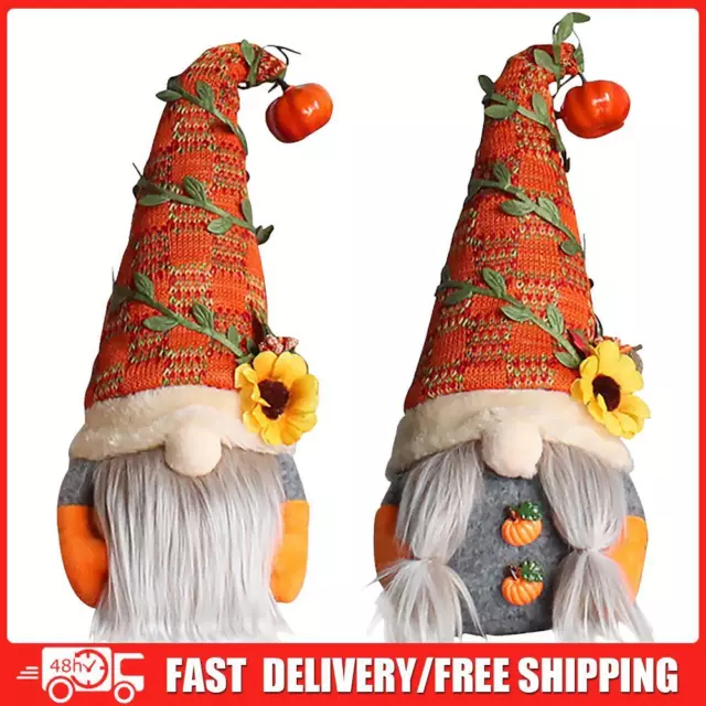 Gnome Doll - Thanksgiving Harvest Decor Handmade Faceless Dwarf Elf Figurine