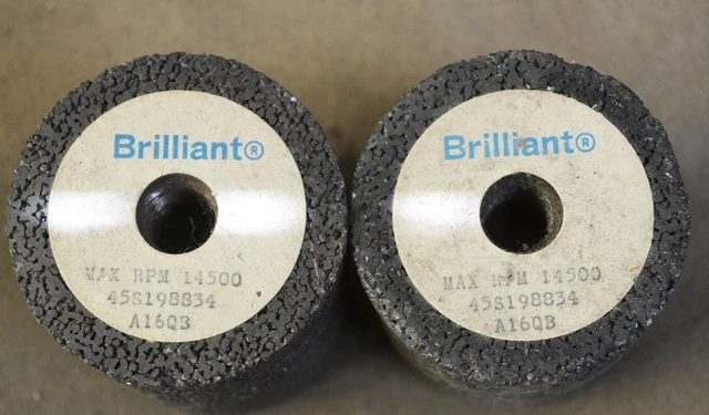 (2) Brilliant A16QB Square Tip Grinding Plug, 2-5/8”Ø x 3-1/2”L x 5/8-11