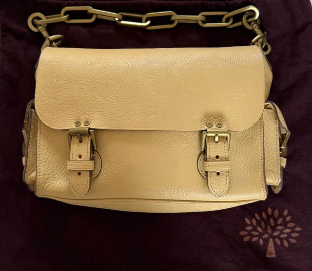 MULBERRY BROOKE DARWIN Leather chain strap satchel bag with dust