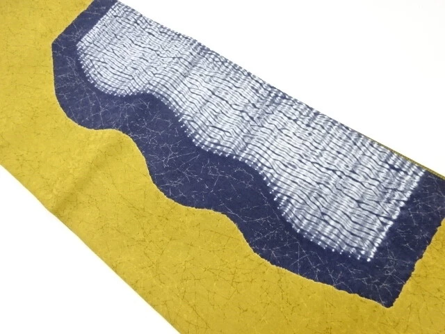 6530237: Japanese Kimono / Vintage Fukuro Obi / Shibori / Abstract Pattern