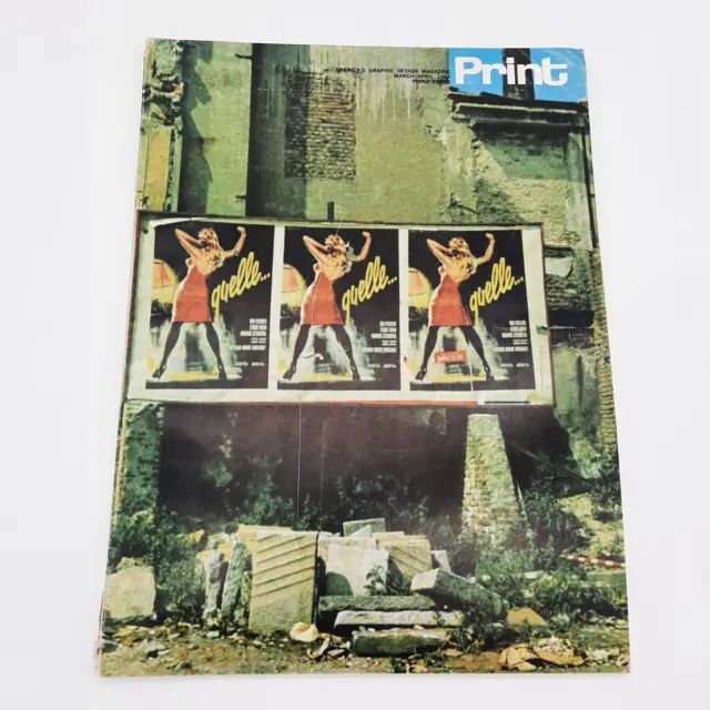 PRINT Americas Graphic Design Magazine 1964 & 69 Mix Ads Culture Lot of 5 2