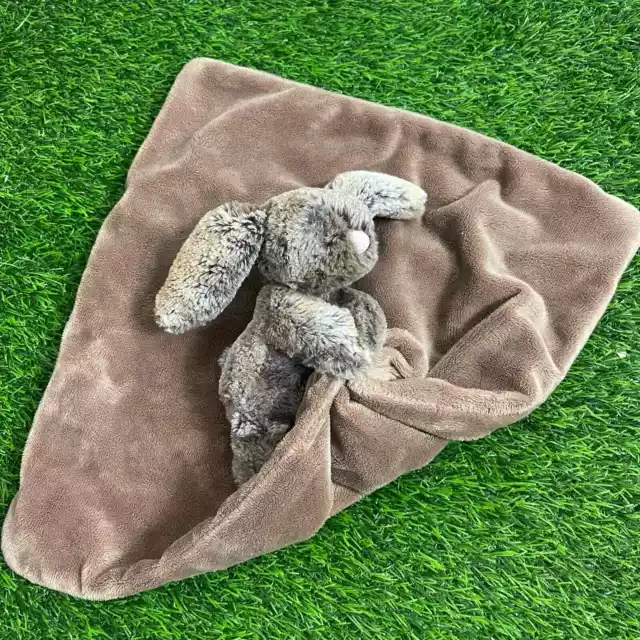 Jellycat Plush Woodland Bashful Bunny Rabbit Lovey Security Soother Blanket