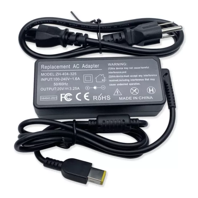 65W AC Adapter For Lenovo ThinkPad Ideapad 45N0256 20375 80E3 Charger Power Cord