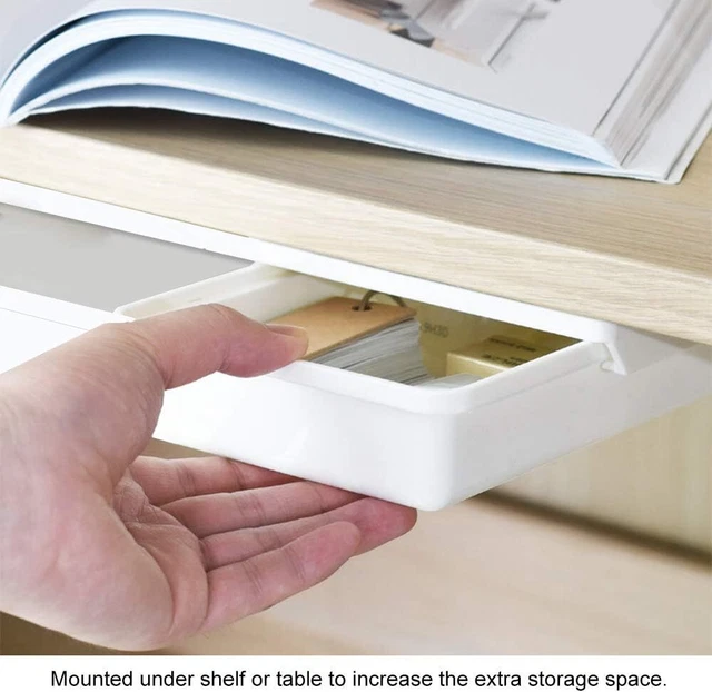 Cassetto sotto scaffale Baffect - Organizzatore di stoccaggio in plastica nascosta per armadi