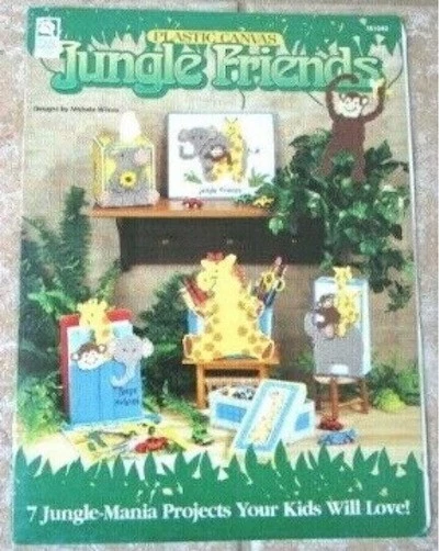 Folleto de patrones de lona de plástico Jungle Friends 7 Projects Kids Will Love -L10-1