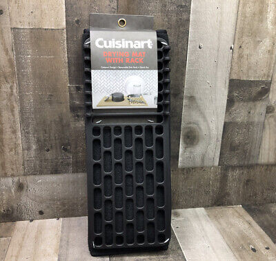 Cuisinart Drying Mat With Rack Black 16×18 BRAND NEW FREE SHIPPING