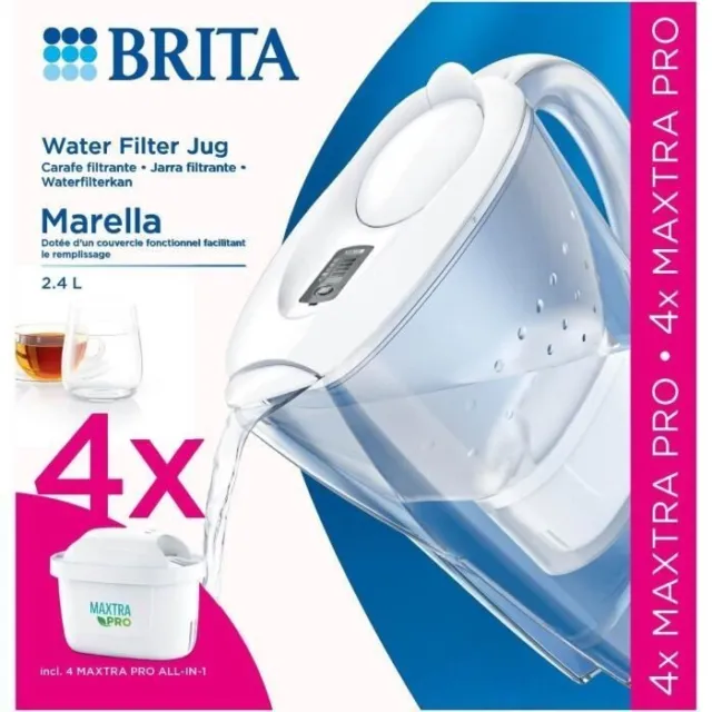 BRITA Marella 1051121 Water Filter Jug 2.4 L Graphite including MAXTRA PRO  All-in-1 cartridge