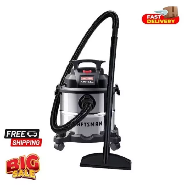 New Vacuum Shop Vac Dry Wet 5 Gallon 4 Hp Wet/Dry Cleaner Portable Blower