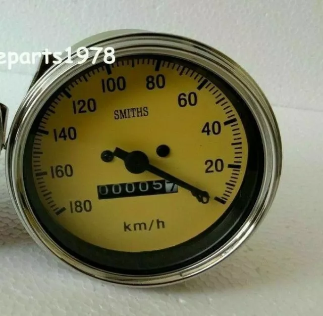 Compteur de vitesse Smiths 180-0 KMH 85 MM Replacia Crème Visage