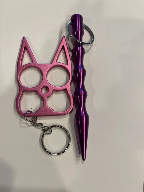 Self Protection Key Chain Set Of 2 Pinkish