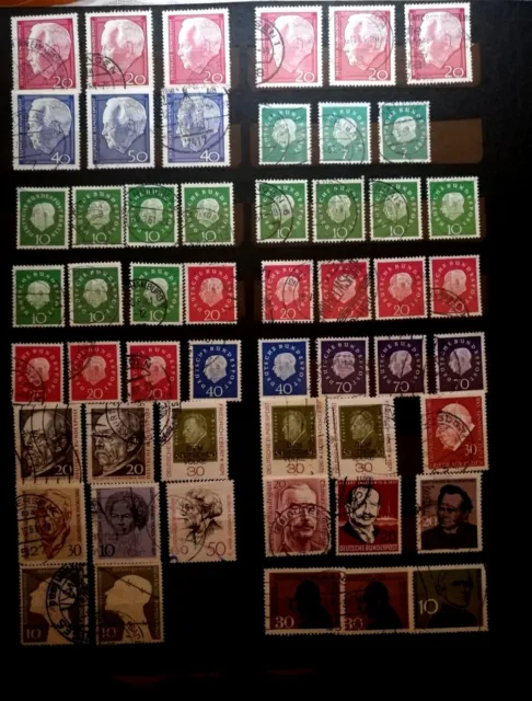53 Stück gepflegte Bund Briefmarken BRD...Konvolut...Lot