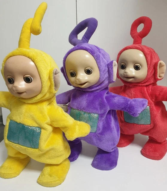 Lot Télétubbies TOMY 1996 – 2 Qui Parlent + 1 Qui Marche – Vintage