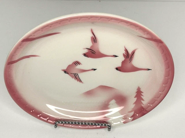 Syracuse China EconoRim TRAVELER Railroad Oval Platter Date 7MM 9 3/4" X 7 7/8