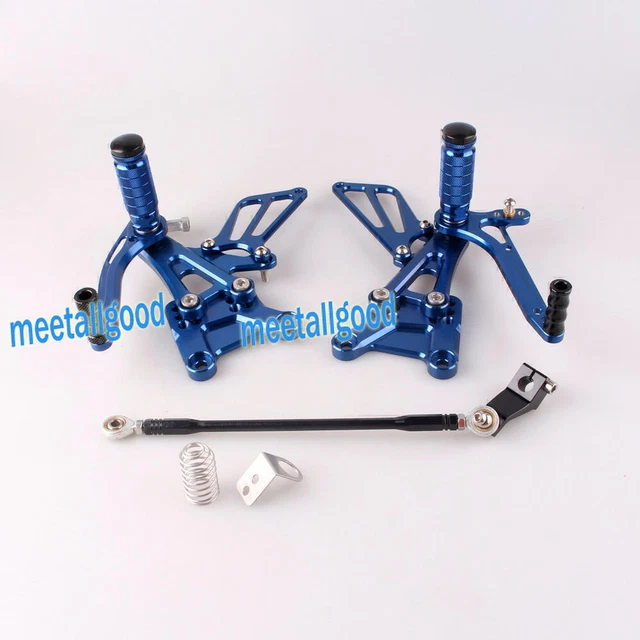 Rearset Rear Set Foot pegs for Honda CBR600F4i 2001 2002 03 04 Blue Adjustable
