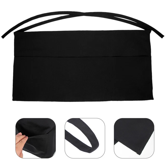 Delantal para servidor cantina delantal para cintura delantal para servidor con paquetes cintura lavable