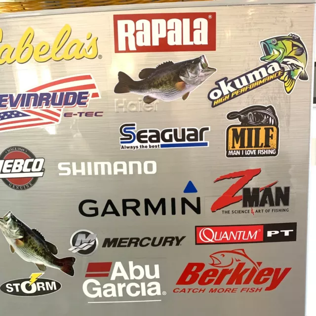 FISHING DECALS WHOLESALE lot of (27) stickers,best selling