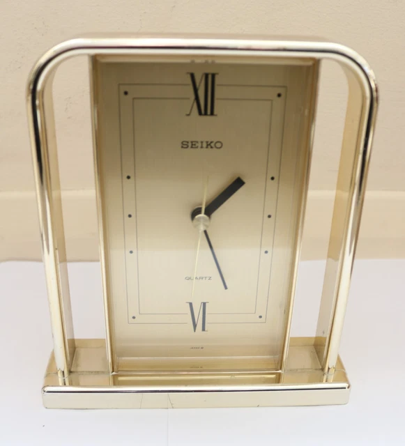 VINTAGE SEIKO QUARTZ Mantel Clock, Working. £20.00 PicClick UK