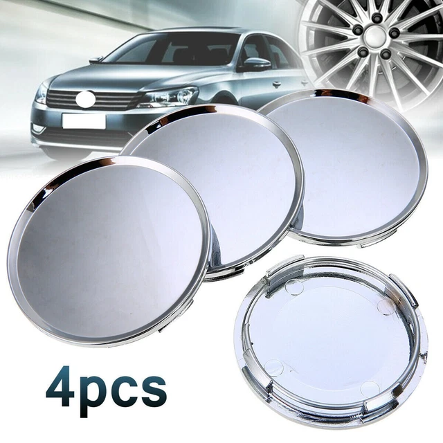 Ensemble de capuchons centraux moyeu de roue de voiture premium 4 pièces 63 mm