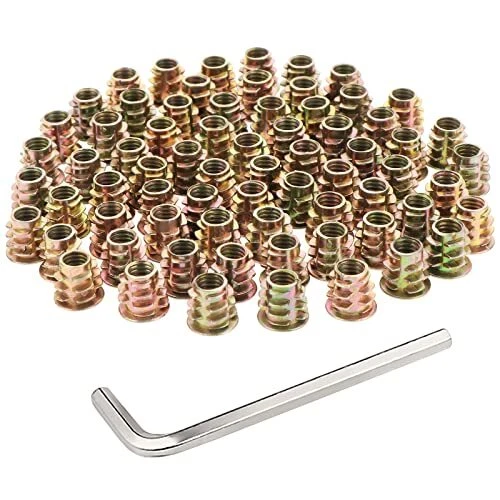 HSEAMALL Dadi filettati, dadi a vite esagonali M6x10mm, dadi a vite (Q9h)