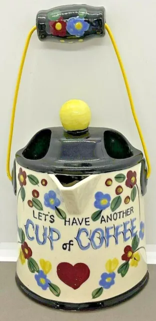 Vintage “Let’s Have Another Cup Of Coffee” Wall Pocket Hand Painted Cleminson