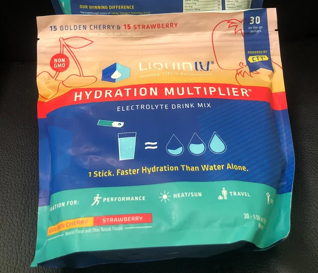 LIQUID IV HYDRATION Multiplier Electrolyte Drink Cherry / Strawberry 30