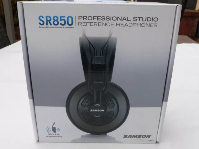 Samson SR850 Studio Kopfhörer Referenz Halboffen Design 50 mm Neodym Musiker DJ