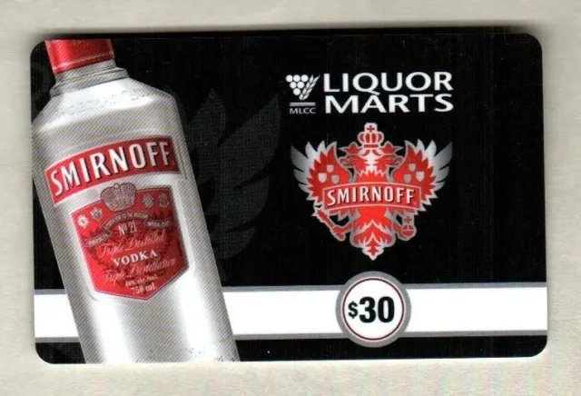 LIQUOR MARTS ( Canada ) Smirnoff 2012 Gift Card ( $0 - NO VALUE )