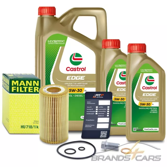 Mann-Filter Ölfilter+7L Castrol Edge 5W-30 Ll Für Mercedes Benz C-Klasse